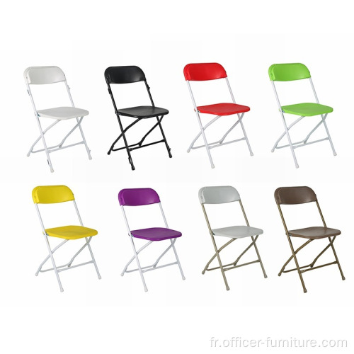 Chaises pliantes en métal extérieur coloré portable moderne